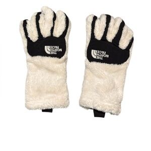 The North Face Black and White Fleece Gloves